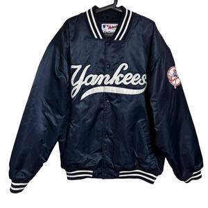 Vintage 90's New York Yankees Authentic Majestic Bomber Jacket Mens Size XXL